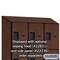 Salsbury Industries 4 Tier Designer Locker, 54"Wx76"Hx21"D, 12 Door, Mahogany 18-24361MAH - alternate 2